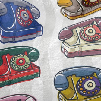 Retro Rotary Telephone Minky