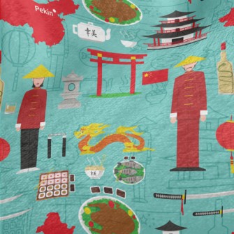 Famous Chinese Elements Minky