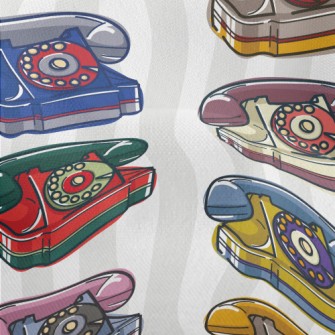 Retro Rotary Telephone Lightweight Performance Linen