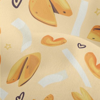 Hand Drawn Fortune Cookies Lightweight Performance Linen