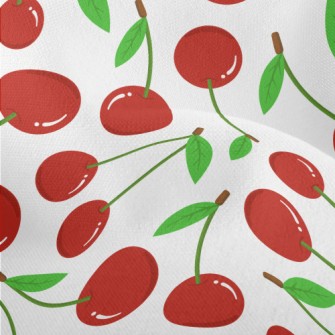 Cartoon Red Cherry Lightweight Performance Linen