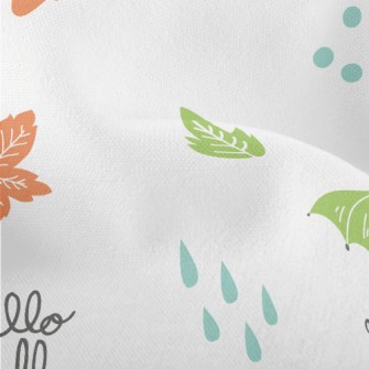 Cute Autumn Doodles Lightweight Performance Linen