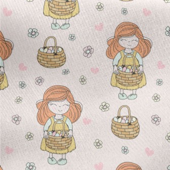 Happy Easter Girl Jersey Backed Fleece