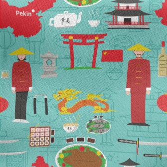 Famous Chinese Elements Jersey Backed Fleece