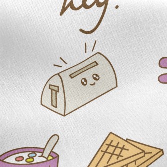 Cute Breakfast Jersey Backed Fleece