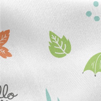 Cute Autumn Doodles Jersey Backed Fleece