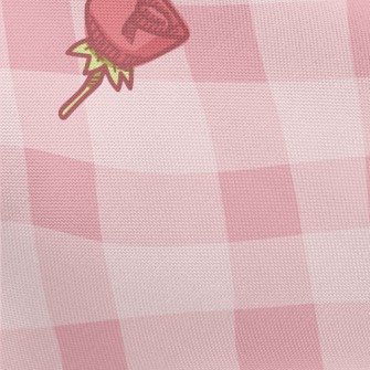 Cartoon Pink Rose Pongee