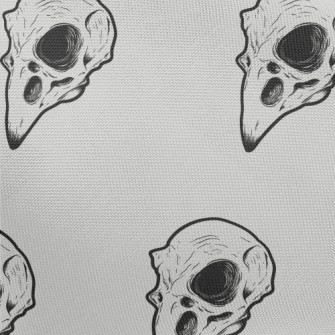 Hand Drawn Bird Skulls Pongee
