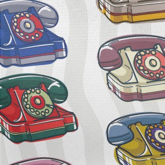 Retro Rotary Telephone Pongee