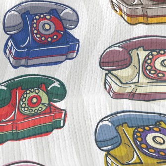 Retro Rotary Telephone Stretch Jersey