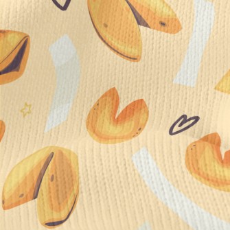 Hand Drawn Fortune Cookies Stretch Jersey