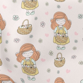 Happy Easter Girl Lightweight Cotton Poplin
