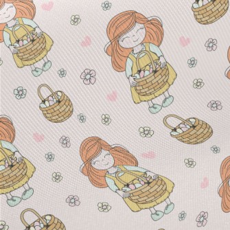 Happy Easter Girl Midweight Cotton Poplin