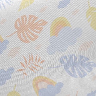 Rainbow And Palm Trees Twill