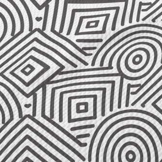 Geometric Maze Birdseye Piqué