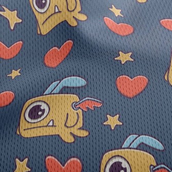 One-eyed Monster With Rabbit E Athletic Mesh Flat Back
