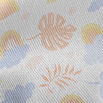 Rainbow And Palm Trees Standard Corduroy