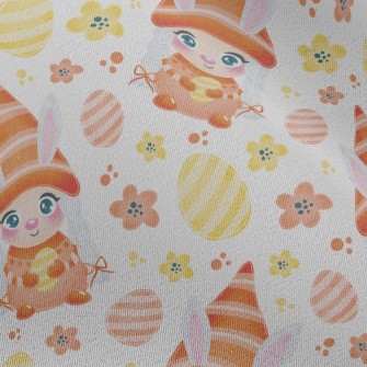 Easter Eggs And Rabbit Elf Chiffon