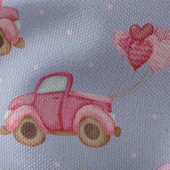 Romantic Hearts Balloon Car Waterproof Canvas