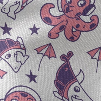 Funny Shark Octopus Waterproof Canvas