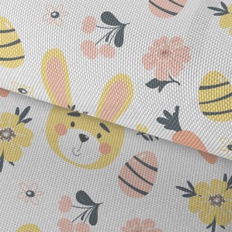 Beautiful Flowers And Cute Rab Waterproof Oxford