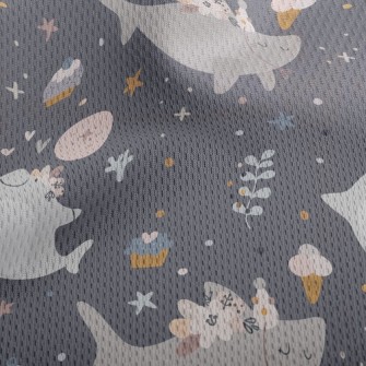 Good Night Shark Athletic Mesh Flat Back