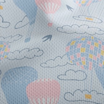Hot Air Balloon Ride Athletic Mesh Flat Back