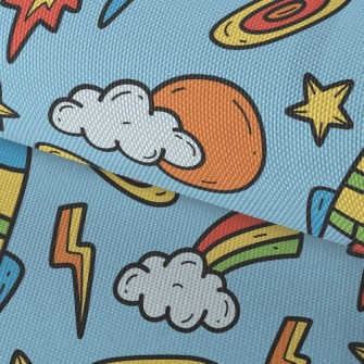 Kawaii Rocket Waterproof Oxford