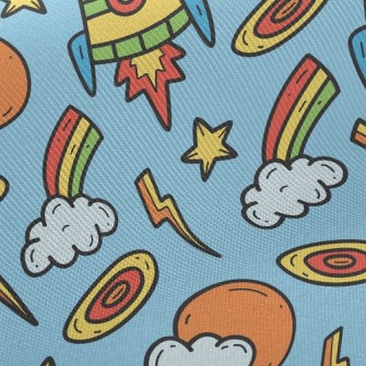 Kawaii Rocket Twill