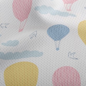 Flying Hot Air Balloon Athletic Mesh Flat Back