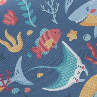 Lively Marine Life Twill