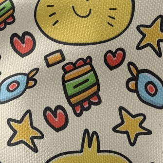 Cute Meat Buns And Candies Waterproof Canvas