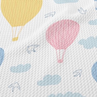 Flying Hot Air Balloon Birdseye Piqué