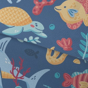 Lively Marine Life Waterproof Oxford