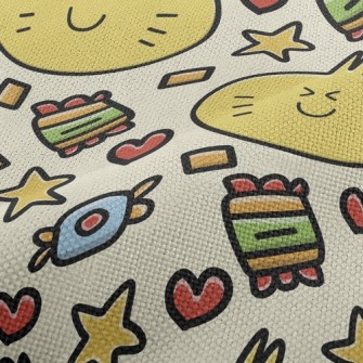 Cute Meat Buns And Candies Performance Linen