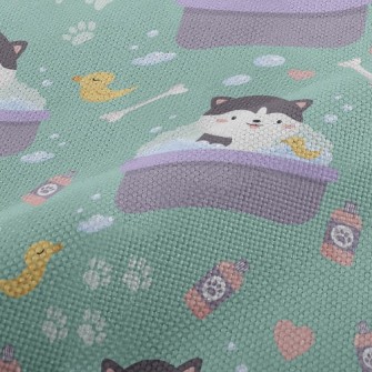 Puppy Who Loves Bathing Performance Linen