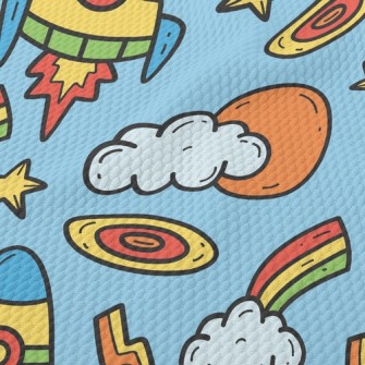 Kawaii Rocket Birdseye Piqué