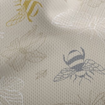 Bees And Butterflies Athletic Mesh Flat Back