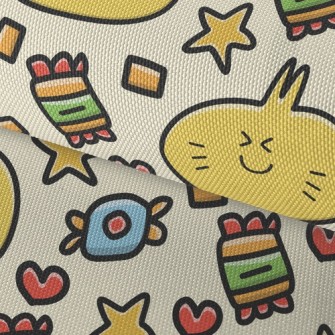 Cute Meat Buns And Candies Waterproof Oxford