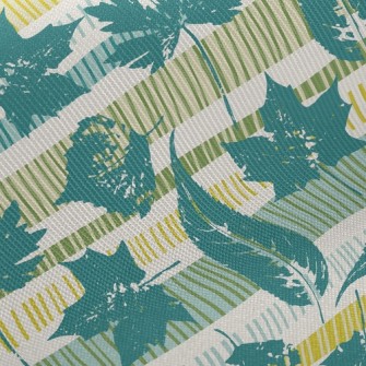 Artistic Arrangement Of Leaves Twill