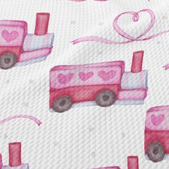 Ribbon Love Train Birdseye Piqué