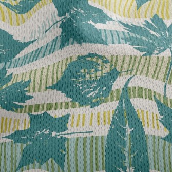 Artistic Arrangement Of Leaves Athletic Mesh Flat Back