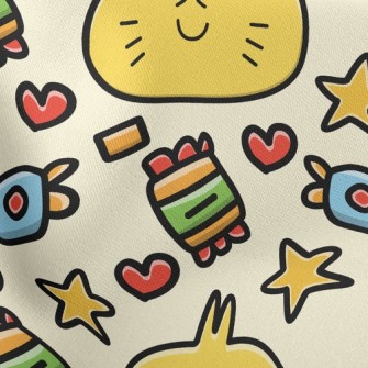 Cute Meat Buns And Candies Stretch Ponte