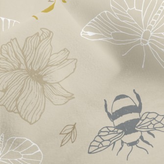 Bees And Butterflies Micro Fleece