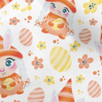 Easter Eggs And Rabbit Elf Micro Fleece