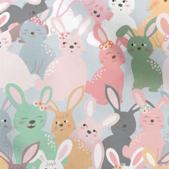 Playful Bunny Micro Fleece