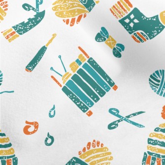 Finished Knitted Hat Micro Fleece