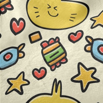 Cute Meat Buns And Candies Minky