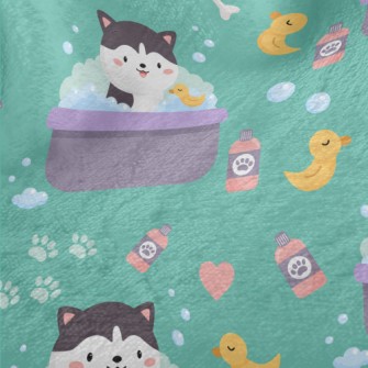 Puppy Who Loves Bathing Minky