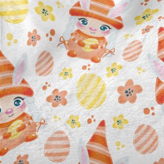 Easter Eggs And Rabbit Elf Minky